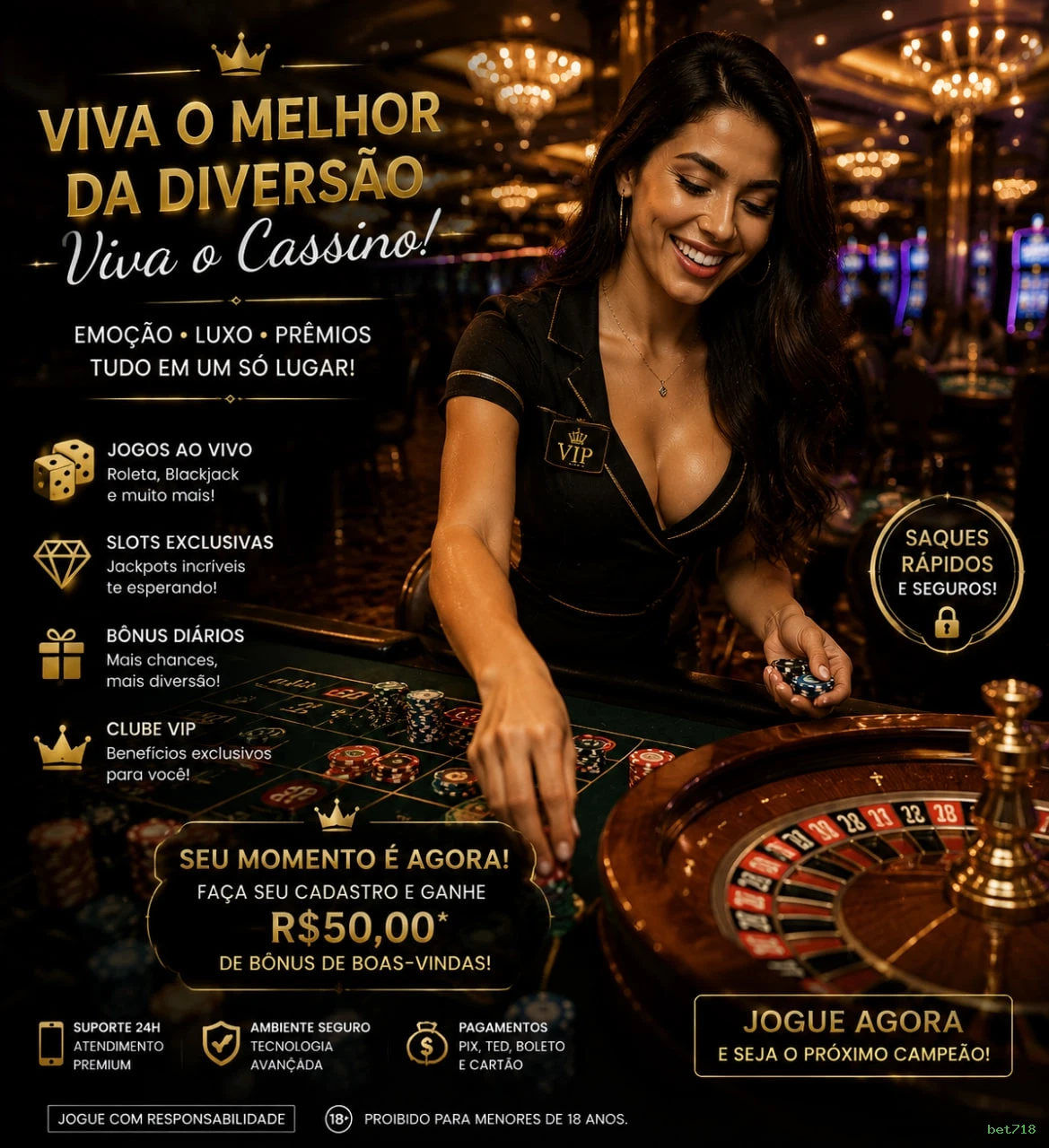 Cadastro rápido e seguro na bet718
